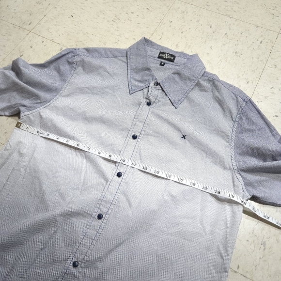 Xray | Men's Grey Spotted gradient Button Down Shirt - Picture 10 of 10
